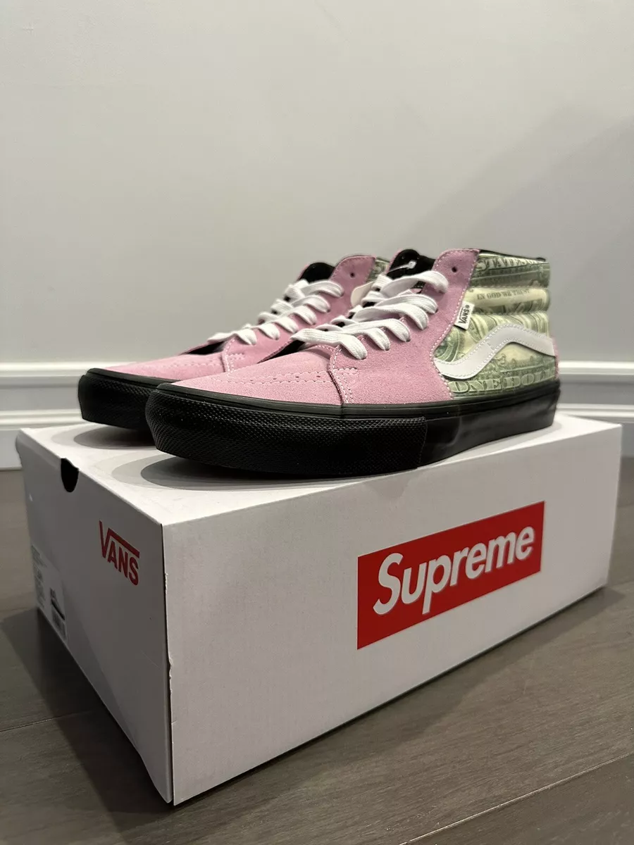 Supreme Vans Dollar Skate Grosso Mid ピンク-