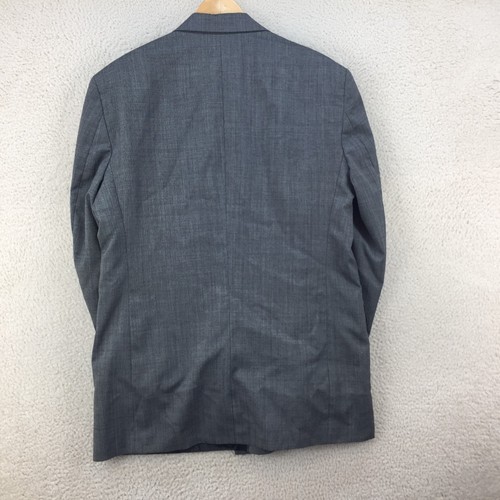 Haggar Imperial Double Breast Grey Wool Blazer Jacket Men Size UK 46R - Picture 11 of 12
