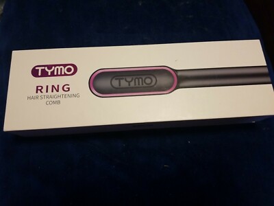 TYMO BEAUTY - RING PINK HAIR STRAIGHTENING BRUSH/COMB MULTI HEAT SETTINGS - NIB