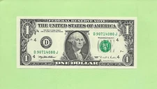 1995 ..UNCIRC $1  D 9071 4080 J  .... 1995 $1  D-J      NICE NOTE        FRN