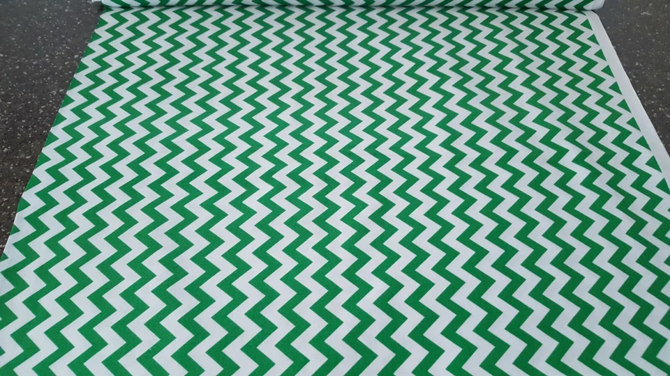 29" Chevron Chic Studio 8 Quilting Treasures Green and White - Image 3 of 3