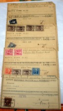 PENSIONSSCHEINE FASCHISTISCHE ZEIT 1943 MIT BRIEFMARKEN