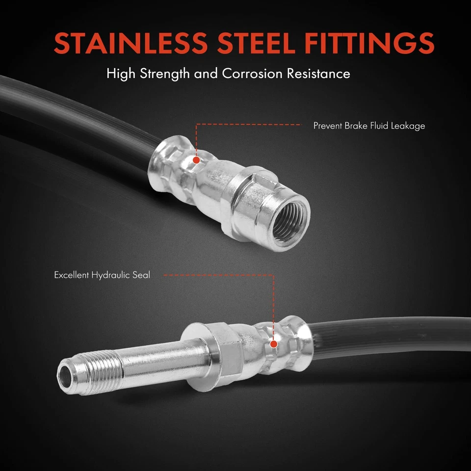 Manguera hidráulica de freno delantera izquierda o derecha 1 pieza para Audi A6 11-18 A6 Quattro A7 Quattro Foto 4 de 4