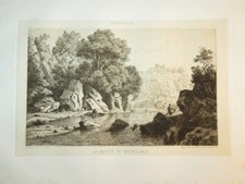 David SUTTER (Genève 1811-1880) EAU FORTE TOSCANE FIRENZE ITALIA MICHEL ANGE