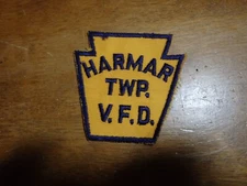 HARMAR TWP  PENNSYVANIA  VOL, FIRE DEPART RESCUE  EMT FIRE FIGHTER PATCH BX BB#9