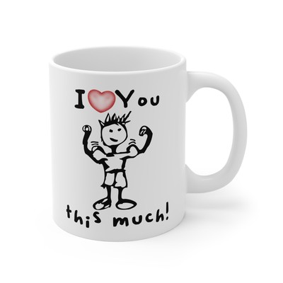 I Love You  Mug, Cute Cuppa tea mug, Coffee Cup, Gym Fans Gifts