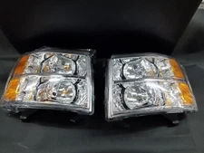 For 2007-2013 Chevy Silverado 1500 2500 3500 Headlights Assembly Headlamps Pair