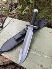 CUSTOM HANDMADE D2 TOOL STEEL HUNTING BOWIE KNIFE COMMANDO KNIFE SURVIVAL KNIFE
