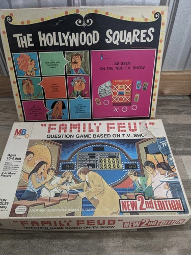 The Hollywood Squares 1967 NBC PLUS Family Feud 2nd Edition1977  Lot Of 2 Games
