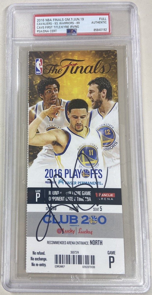 Kyrie Irving Signed Auto 2016 NBA Finals Game 7 The Shot Ticket