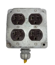 4-OUTLET ENCLOSURE,GALVANIZED STEEL, FOR HOUSING ELECTRICAL