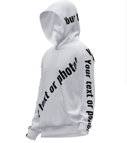 PERSONALIZED CUSTOMIZED UNISEX DESIGN YOUR LOGO OR PHOTO HOODED SWEATSHIRT HOODY - Picture 8 of 16