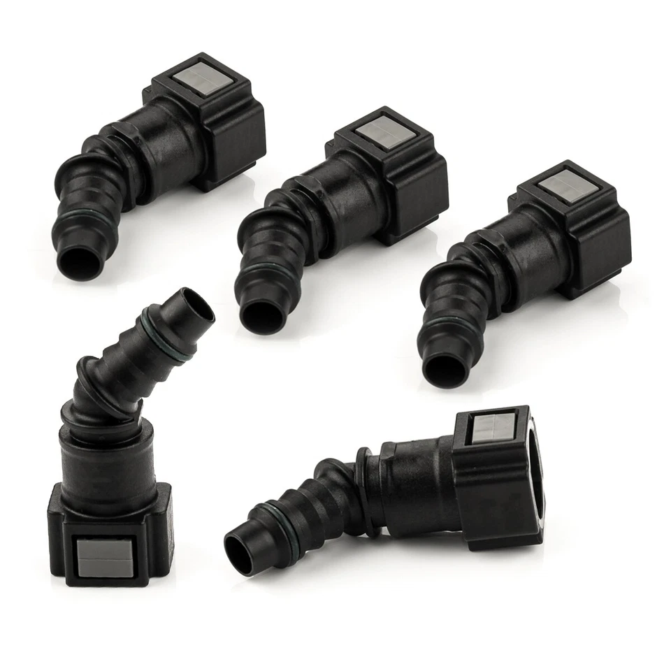 5x Schnellverschluss Kraftstoffleitung Schlauchkupplung 45° 7,89x8mm für BMW 7er - Bild 2 von 4