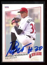 2018 Indianapolis Indians DOVYDAS NEVERAUSKAS Signed Card autograph PIRATES