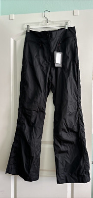 Vintage Vuarnet Ski Pant Women s Size Large Italian Fabric Black  Red Logo