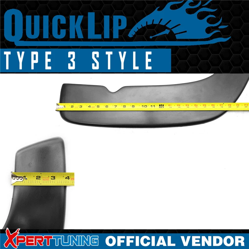 Type 3 Quick Lip For Mercedes-Benz 2PCS Front Bumper Lip Splitters EZ 24" x 5" Foto 3 de 4