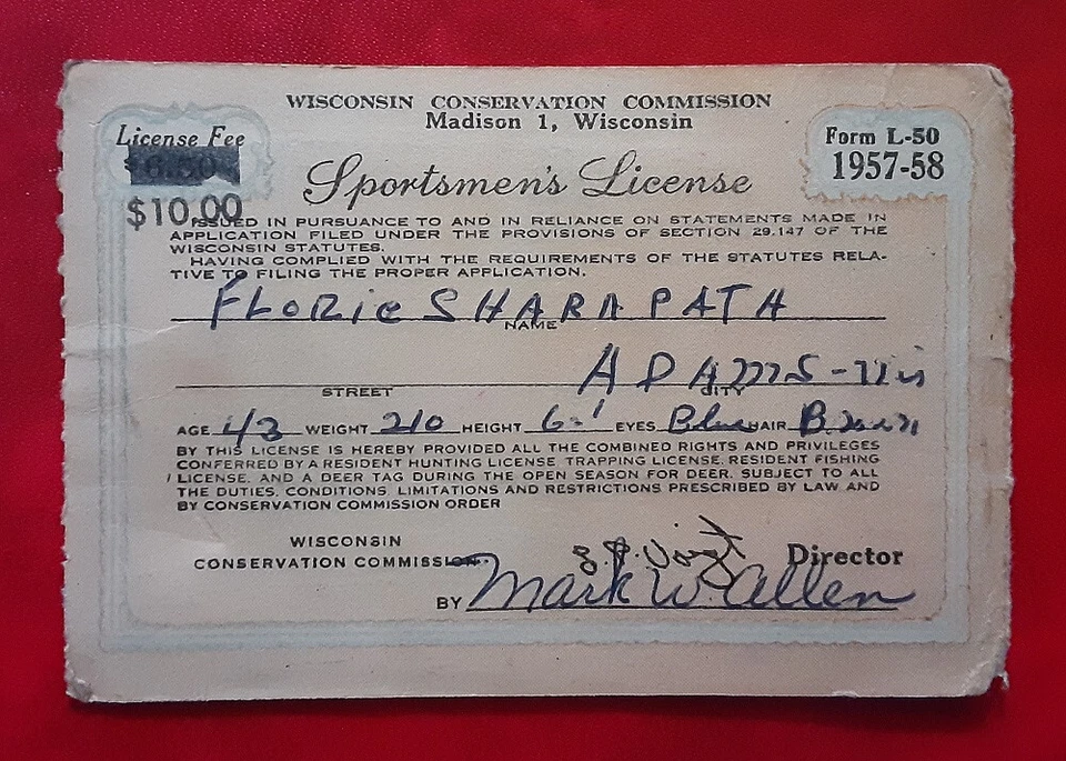 US 1957-8 $2 MNG Eider DUCK RW24 Migratory Bird Hunting on Wisconsin Permit 3003 - Image 2 of 2