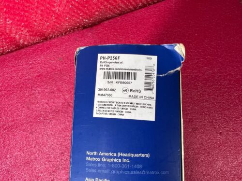 1 Pc Matrox Parhelia 256MB DDR PH-P256F SDRAM AGP 4x/8x Graphics Adapter AGP NEW - Picture 4 of 10