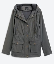 Stitch Fix Eden Society Holly Contrast Hood Cargo Jacket Dark Grey S #258972909