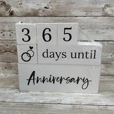 365 Countdown Blocks Wedding Day & Anniversary Countdown Calendar J & A Homes