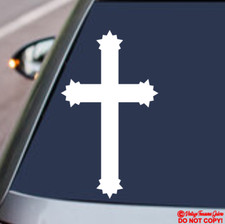 CROSS Vinyl Decal Sticker Car Window Wall Bumper Jesus God Religious Christian