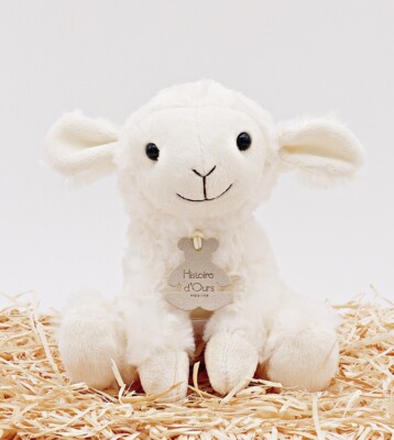 Histoire d'Ours Plüschtier, Plüschlamm, Lamm, 15 cm Kuscheltier, weiß, Schaf