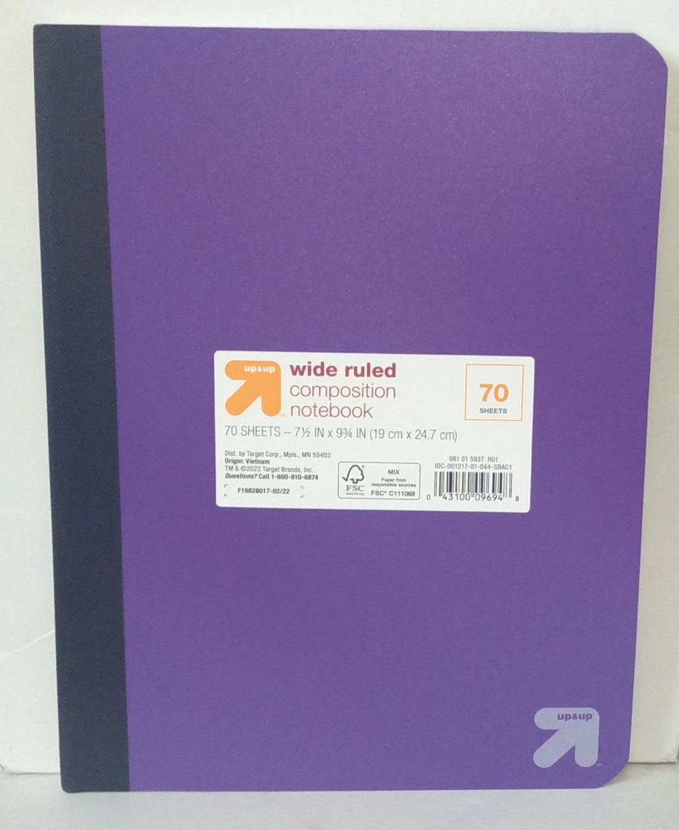 Wide Ruled Composition Notebook Purple 70 Sheets ( Target Up