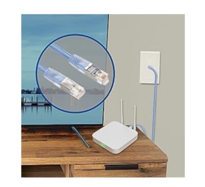 7FT RJ11 6P4C Shielded Telephone Phone Line Cable Cord Modem DSL Internet Fax