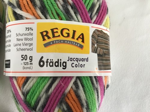Lot of 10 Regia Jacquard Color Yarn Wool/Polyamide 50g 125m Color 5269 Italy - Picture 7 of 9