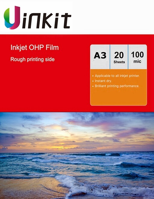 20 Sheets A3 OHP Film Inkjet Print Only For Overhead Projector 420x297mm Uinkit