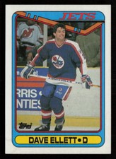 Dave Ellett 1990-91 Topps #104 Winnipeg Jets Hockey Card