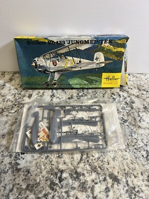 Kit Maquette HELLER BÜCKER JUNGMEISTER 1/72 - Boîte Jaune Non Ouverte - Vintage Années 60/70