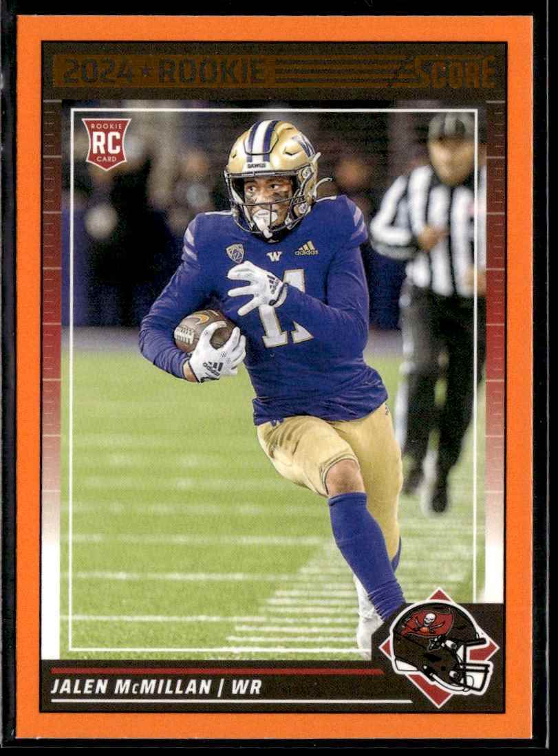 2024 Score Football Orange Parallel Jalen McMillan RC Buccaneers #380
