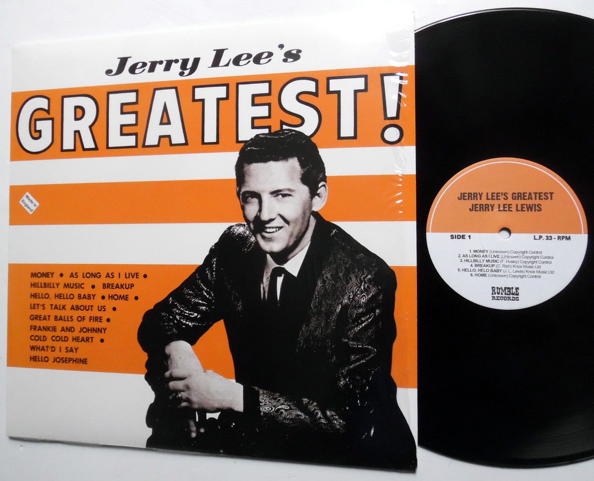 JERRY LEE LEWIS Lp Greatest! 2012 RUMBLE UK reissue ROCKABILLY