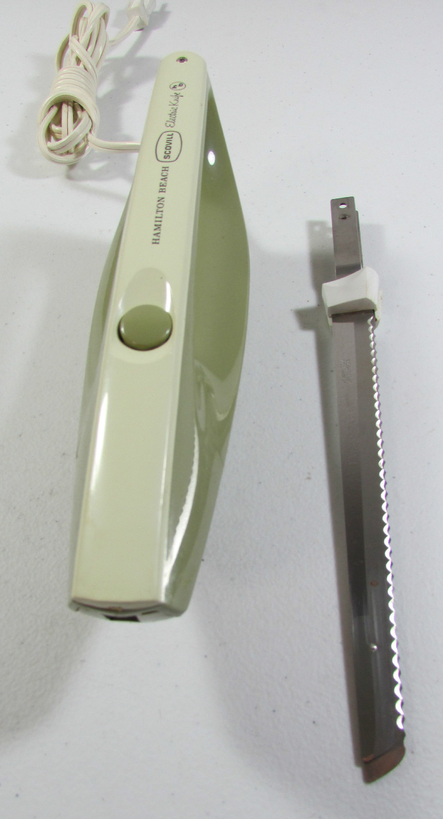 Vtg Hamilton Beach Scovill Electric Knife Model 275 White Avocado