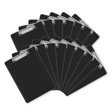 Black Clipboards, 16 Pack Plastic Clipboards with Low Profile Clip 12.5 x 9 S...