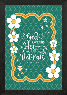 Gott ist in ihr Blumenkunst Gerahmtes Wandbild Poster Leinwanddruck Bild