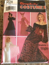 SIMPLICITY 9828 - LADIES VAMPIRESS - WITCH - GHOUL COSTUME PATTERN 14-20 FF