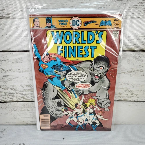 DC Worlds Finest Comics #241 Vol. 36 1976 Superman Vintage Comic Book Sleeved