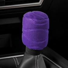 Car Gear Shift Knob Cover, Anti-Slip Dustproof Soft Car Shifter Stick Purple