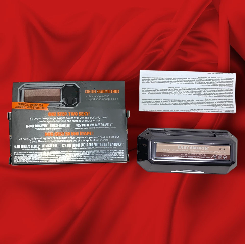 NEW They’re Real! Benefit Duo Eye Shadow Blender Easy Smokin' 3.5 g Boxed HTF - Image 3 of 4