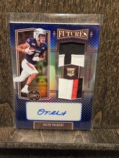 2022 Panini Legacy Futures Blue 01/25 Jalen Tolbert #FD-JT Dual Patch Auto