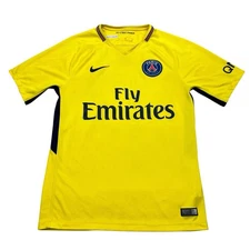 Nike PSG Jersey Kit Mens Small Yellow Paris Saint Germain 2017 Soccer Football