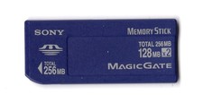 Sony Memory Stick Magic Gate 256MB 128MB x2 MSH-128S2 Camera Memory Card