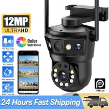 6K 12MP Wifi PTZ Camera Outdoor Triple Lens IP Camera CCTV Audio Video Security