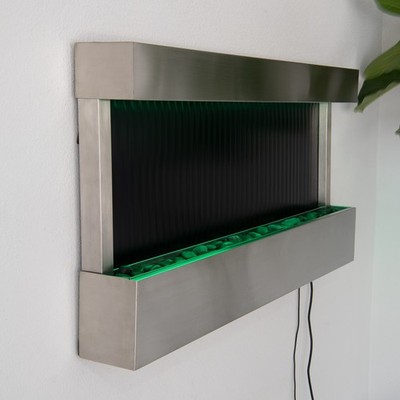 Wall-Mounted Waterfall  with Pump, LED Lights, & Rocks CA-SE-282-2828-Combo-2