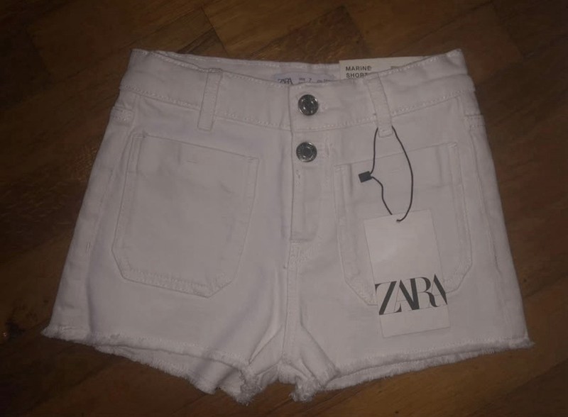 Zara Marine Shorts Size 7 Years Old White