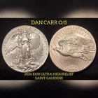 2026 $100 ULTRA HIGH RELIEF SAINT-GAUDENS WINGED LIBERTY DAN CARR  HAND SIGNED!!