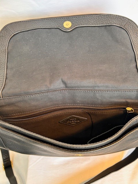 Fossil Leather Patchwork Colorblock Crossbody Bag… - image 11