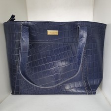 ASSOTS LONDON AGNES DESIGNER DONNA BORSA A TRACOLLA TOTE IN PELLE DI COCCODRILLO MARRONE NUOVA
